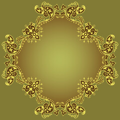 Vector ornamental nature vintage border