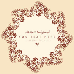 Vector ornamental nature vintage border