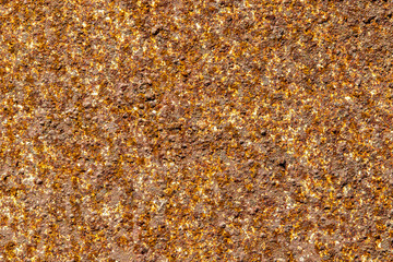 Close up on a rusty iron plate texture - macro photography
