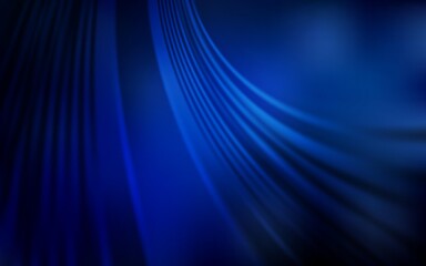 Dark BLUE vector background with bent lines. An elegant bright illustration with gradient. The best colorful design for your business.