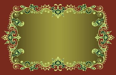 Vector ornamental nature vintage border