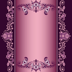 Vector abstract ornamental nature vintage border