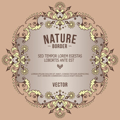 Vector abstract ornamental nature vintage border