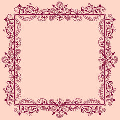 Vector abstract ornamental nature vintage border