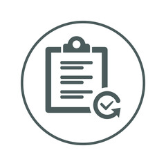 Approve, check mark gray icon