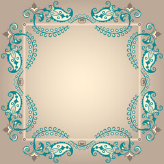 Vector abstract ornamental nature vintage border