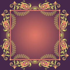 Vector abstract ornamental nature vintage border