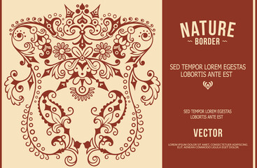 Vector ornamental nature vintage border