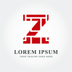 initial letter Z blended with Modern brick logo