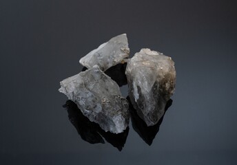 mineral stone isolated on black