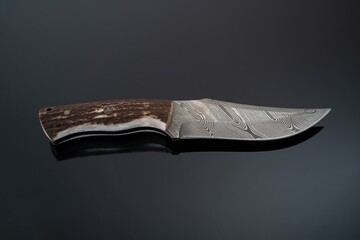 Unique hand crafted damascus steel dagger © livefreeandhappy