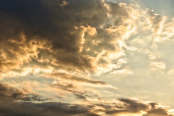 Dramatic sunset clouds