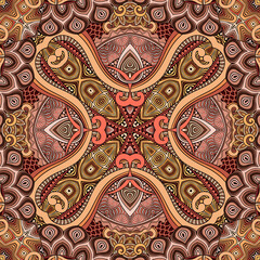 Vector abstract ethnic hand drawn seamless pattern