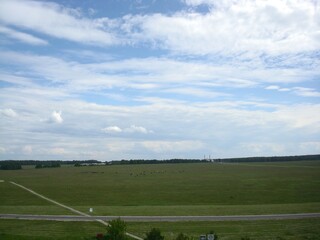 Fototapeta premium rural landscape with blue sky