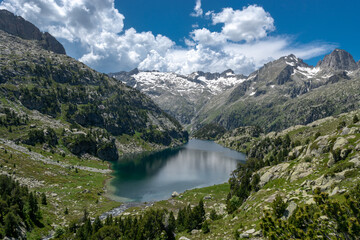 Naklejka na ściany i meble Aigüestortes National Park and Sant Maurici Lake, Catalonia, Spain 2020/06