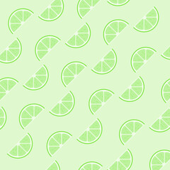 Lime sliced pattern. Green texture