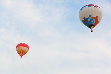 Fototapeta premium Colorful Hot Air Balloons in Flight