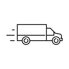 Transport, car vector icon. Delivery, cargo transportation symbol.