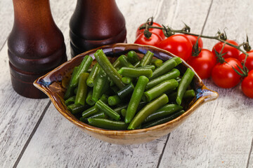 Green beans in the bowl