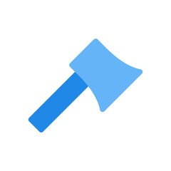 Ax icon illustration in flat design style. Hatchet symbol.