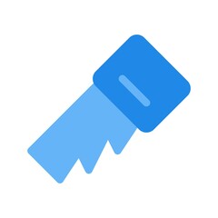 Hand saw icon illustration in flat design style. Construction, repair tool symbol.