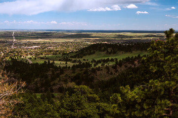Breathtaking look at the horizon, city of Boulder Colorado USA.