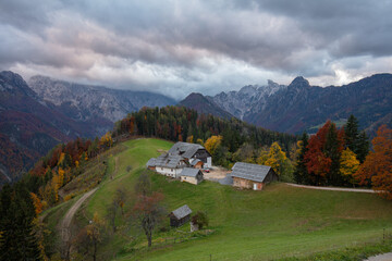 Logar valley in Slovenia in Southern Alps