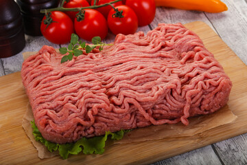 Raw turkey minced meat
