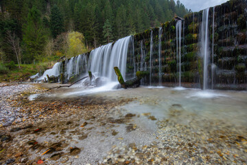 Stream in river Savinja in Slovenian alps