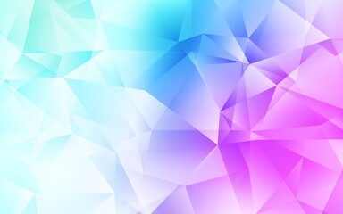 Light Pink, Blue vector polygon abstract backdrop. Modern abstract illustration with triangles. Brand new design for your business.