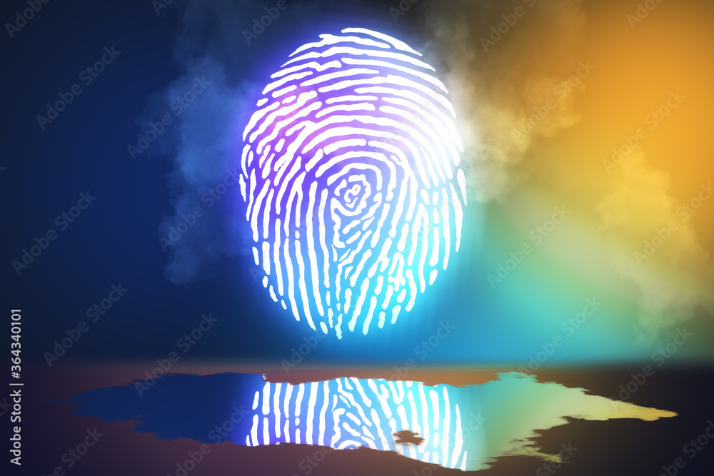 Poster creative finger print scan