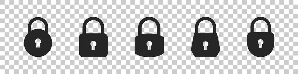 Lock Icons. Vector lock icons on transparent background. Lock Unlock. Vector illustration © Роман Ярощук