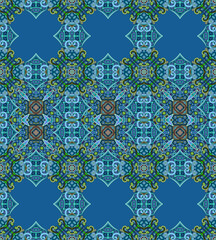 Vector ethnic ornamental color seamless pattern