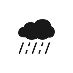 Cloud with rain icon flat vector design