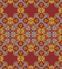 Vector ethnic ornamental color seamless pattern