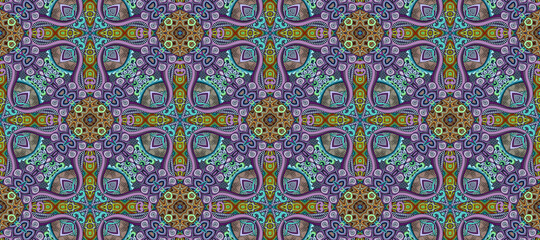 Vector ethnic ornamental color seamless pattern stripe