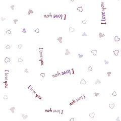 Light Multicolor vector seamless cover with Shining hearts. Blurred decorative design in doodle style with hearts. Beautiful design for your business advert of anniversary.