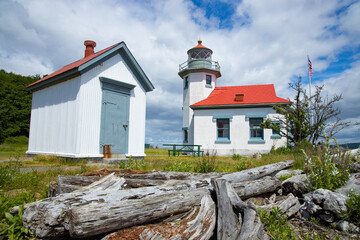 Fototapeta na wymiar Scenic Photo of Point Robinson Lighthouse