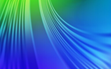 Light Blue, Green vector backdrop with curved lines. Modern gradient abstract illustration with bandy lines. The best colorful design for your business.