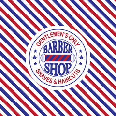 Logotype of the barbershop. Logo, banner, label, badge. Vector illustration.