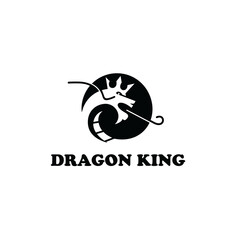 black and white logo for dragon king
