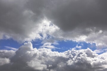 Blue sky with cumulus clouds