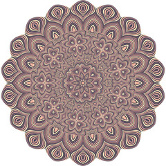Vector ornament vintage ethnic round illustration