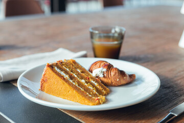 Delicious sweet breakfast in hotel