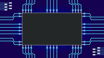 background from a printed circuit board with a processor