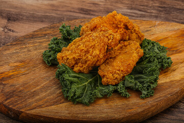 Hot fried crispy chicken wings