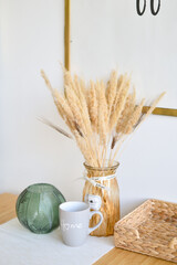 Cozy home decoration in skandinavien style