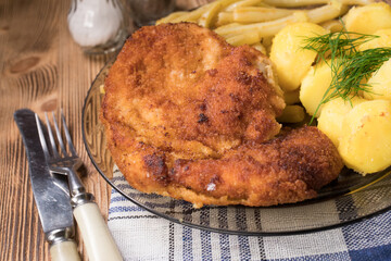 Breaded chicken breast