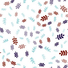 Dark Multicolor vector seamless elegant pattern with leaves, branches. Colorful abstract illustration with leaves in doodle style. Design for wallpaper, fabric makers.