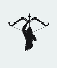 Fototapeta Lord rama vector graphic design with holding Bow and Arrow amazing vector art. obraz